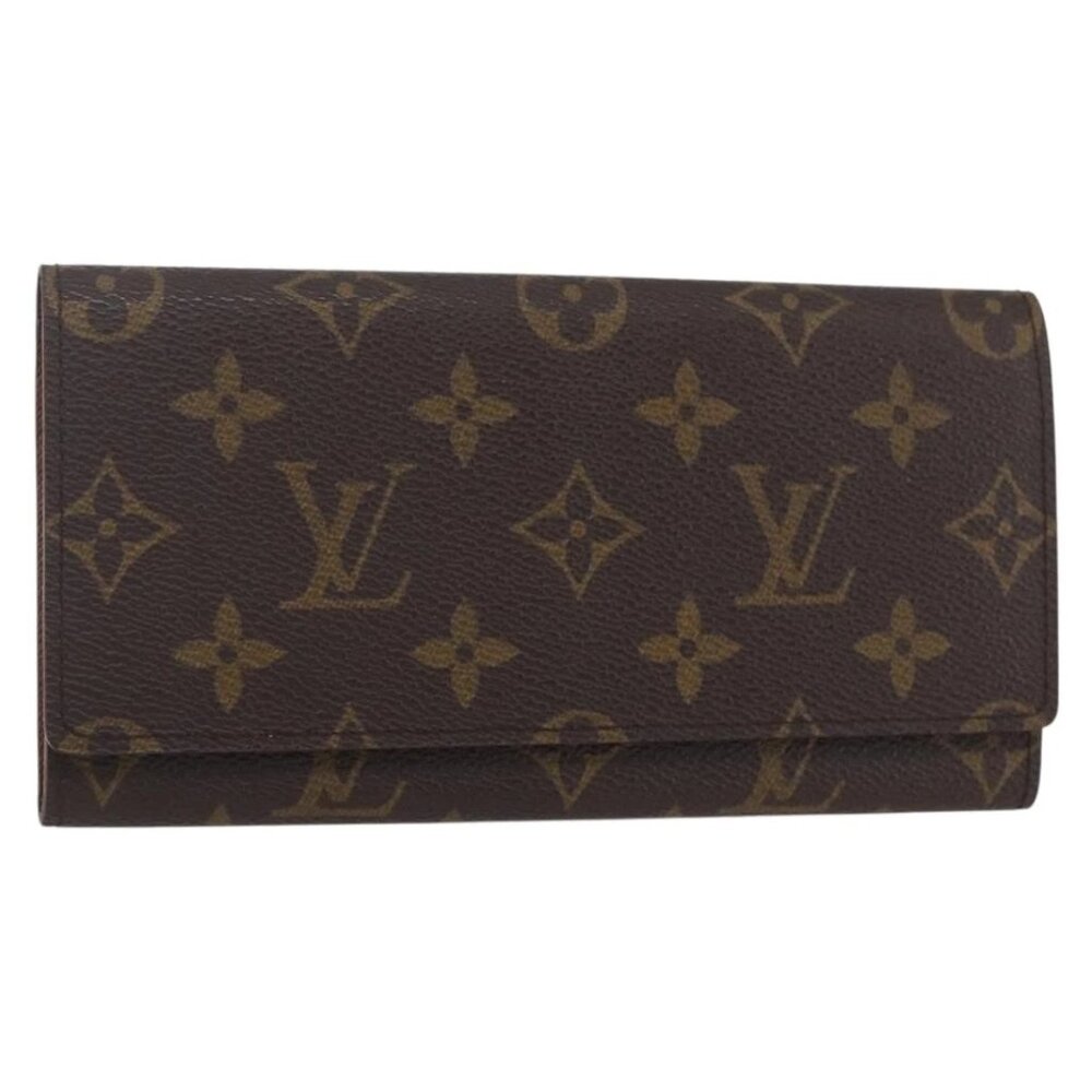 AUTHENTIC LOUIS VUITTON Monogram Porte Yen 3 Credit Long Wallet bst288-120625